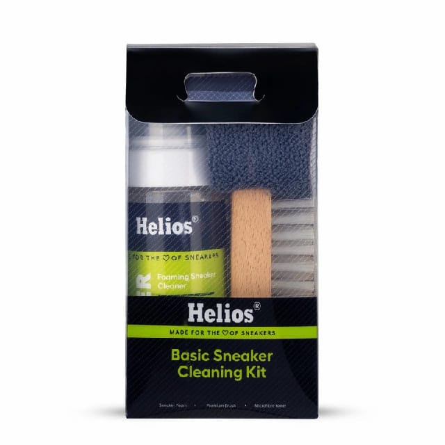 Helios Basic Sneaker Shoe Cleaning Kit With Sneaker Cleaning Solution With 150ML ||Shoe Brush || Sports Shoe Cleaner ||Shoe Cleaner ||White Shoes Cleaner||Shoe Cleaning Kit With Microfiber Towel - image 1