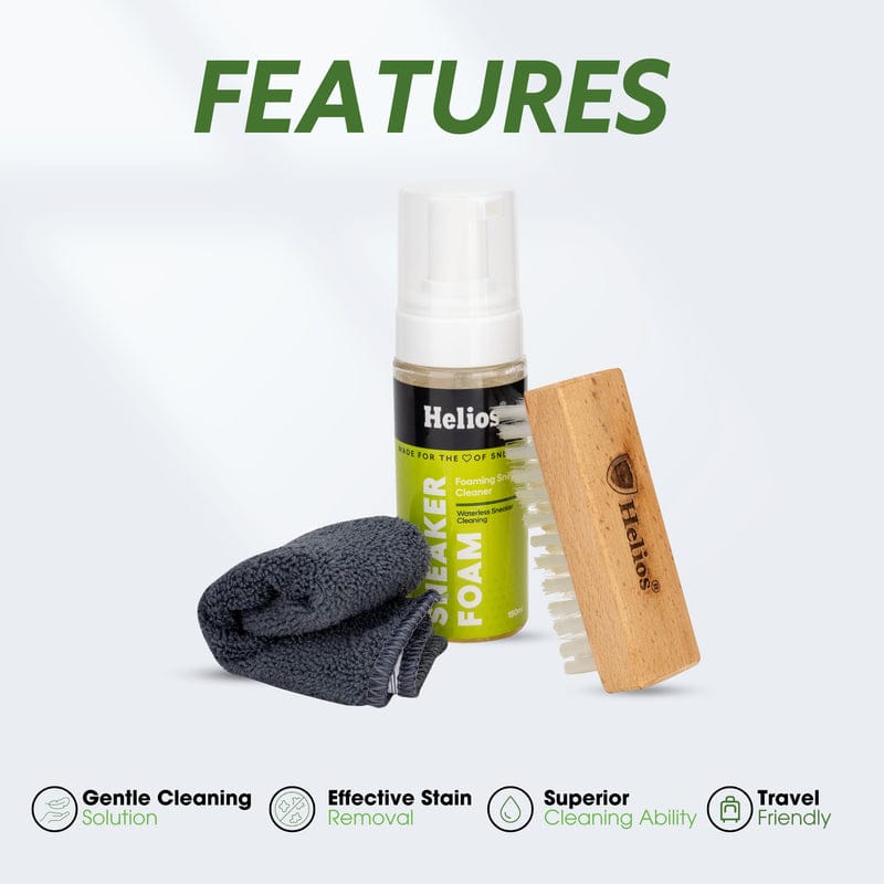 Helios Basic Sneaker Shoe Cleaning Kit With Sneaker Cleaning Solution With 150ML ||Shoe Brush || Sports Shoe Cleaner ||Shoe Cleaner ||White Shoes Cleaner||Shoe Cleaning Kit With Microfiber Towel - image 3