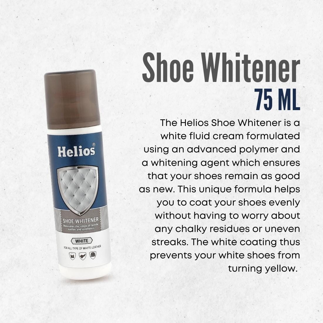 Helios Shoe Whitener - 75 Ml | Restore Whiteness | Advanced Liquid Formula | For All Types Of White Leather - image 3