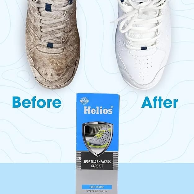 Helios Cleaner Kit For Sneaker Suitable for all Shoes Foam Liquid Fabric Shoe Care Kit 150ml - image 3