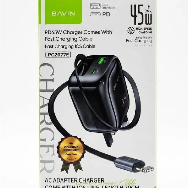 Bavin PD45W Charging Cable Fast Charging IOS Cable PC2077E - image 1