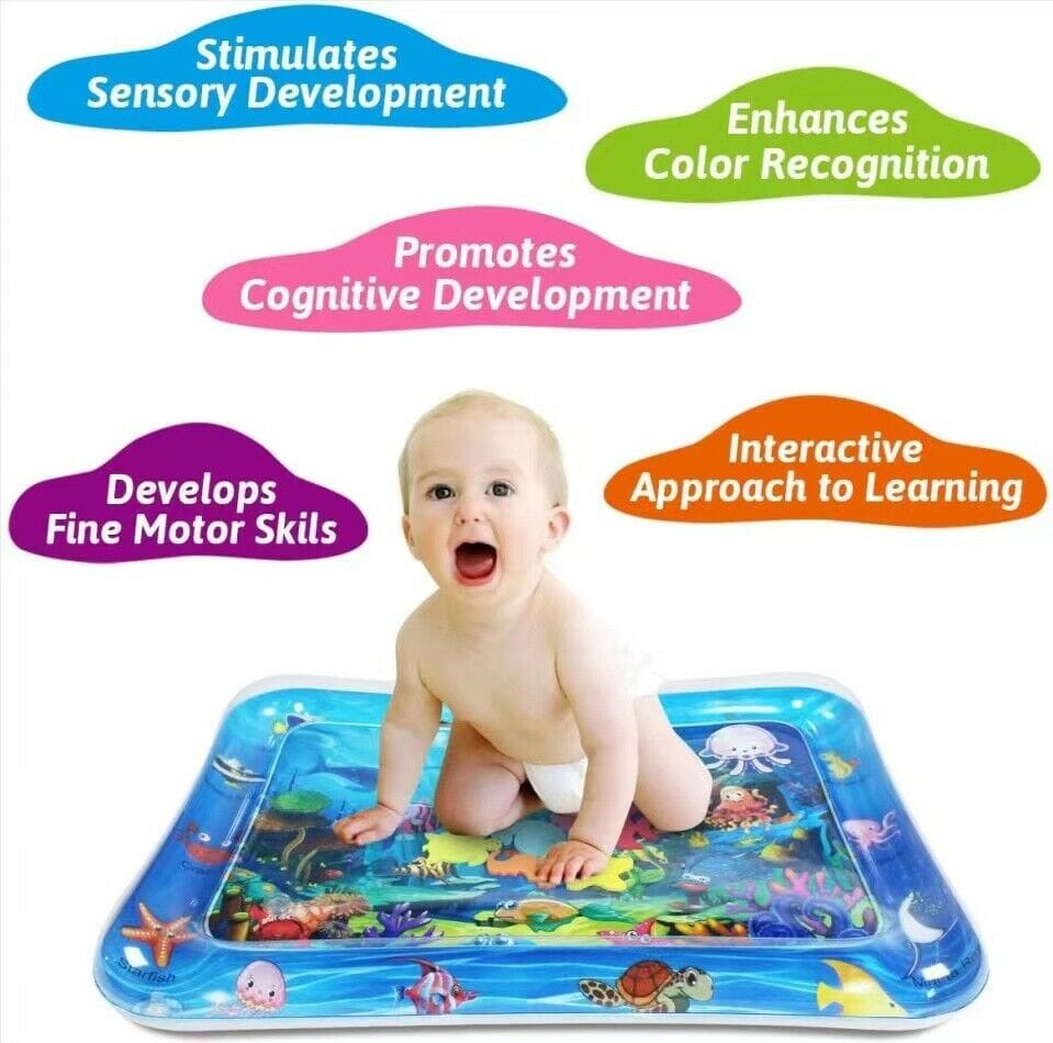 Baby Water Play Mat for Infants and Toddlers Baby Toys for 3 to 24 Months, Strengthen Your Baby's Muscles, Portable - image 2