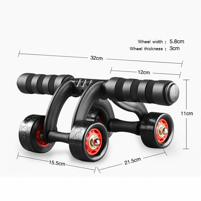 Actifit Upgraded 4-Wheel Ab Roller With Knee Mat, Abdominal Workout Fitness Exercise Equipment - image 2
