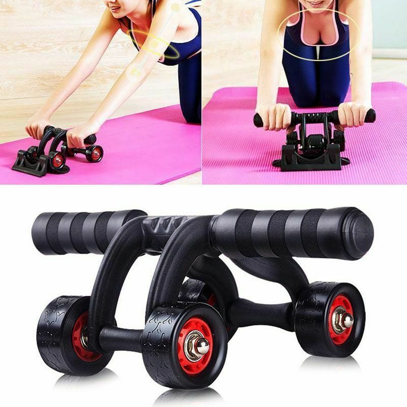Actifit Upgraded 4-Wheel Ab Roller With Knee Mat, Abdominal Workout Fitness Exercise Equipment - image 1