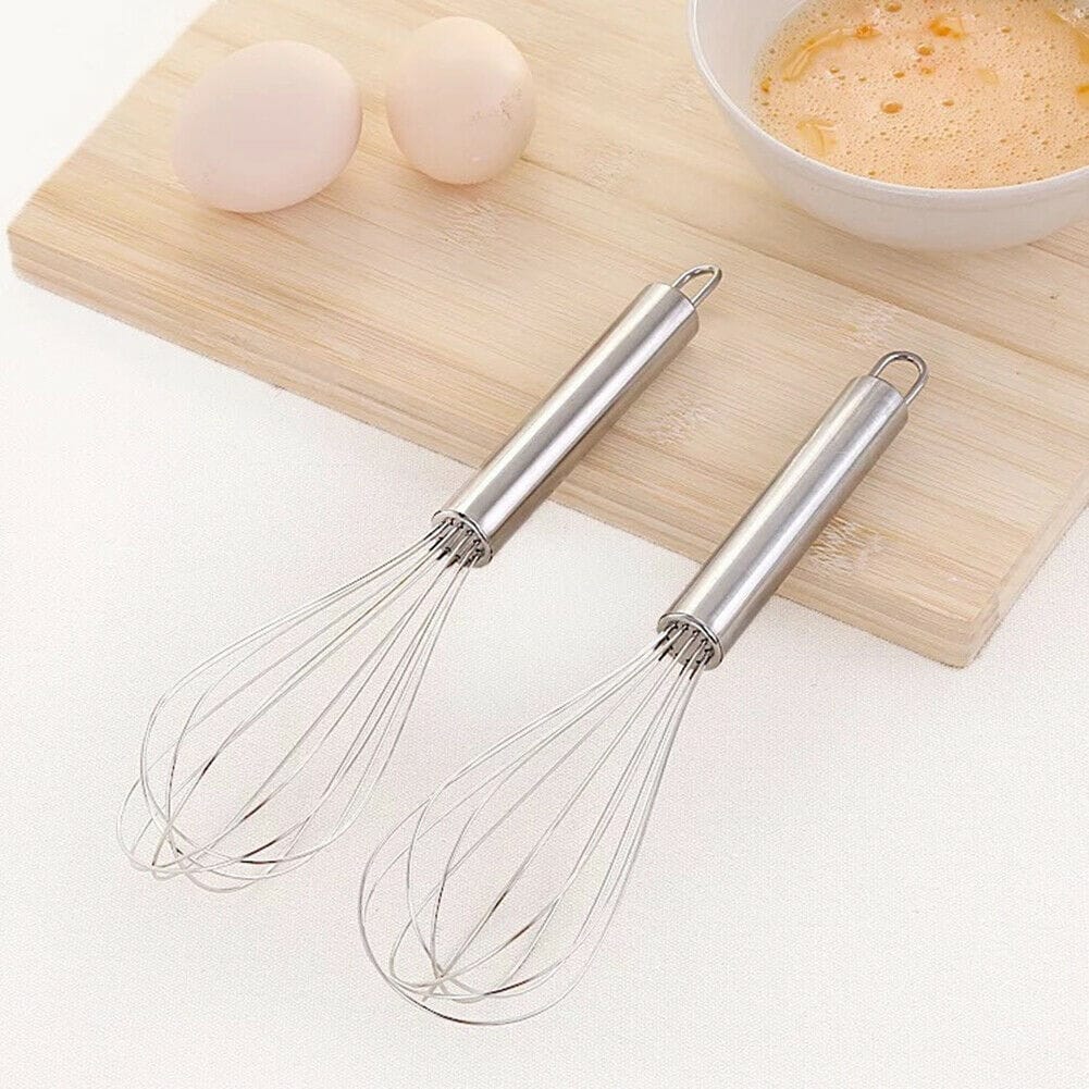 Stainless Steel Whisk Egg Beater Wisk Manual Balloon Set Wire Whisk Milk Blender - image 3