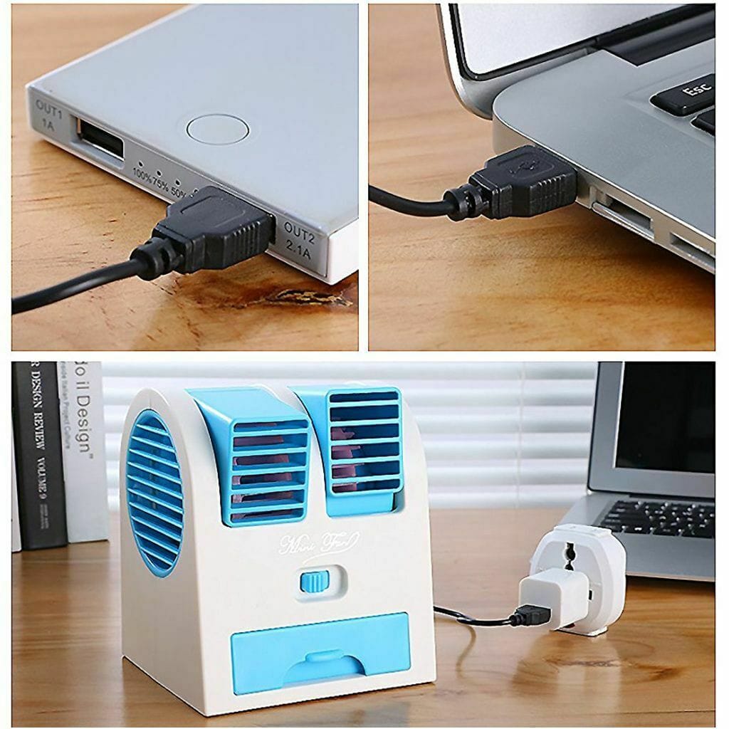 Mini Cooling Fan Usb Battery Operated Portable Air Conditioner Cooler - image 5