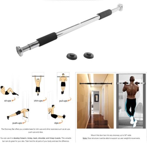 Pull Up/Chin Up Bar/Rod Heavy Duty Adjustable Doorway Mounting For Home, Gym Fitness Exercise For Men And Women - image 3