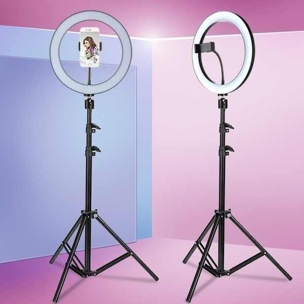 26CM Selfie LED Ring Light With 7 Ft Tripod Stand, Cell Phone Holder Dimmable 3 Light Modes for Live Stream, Makeup, Facebook, YouTube, Instagram,TikTok, Twitter - image 3