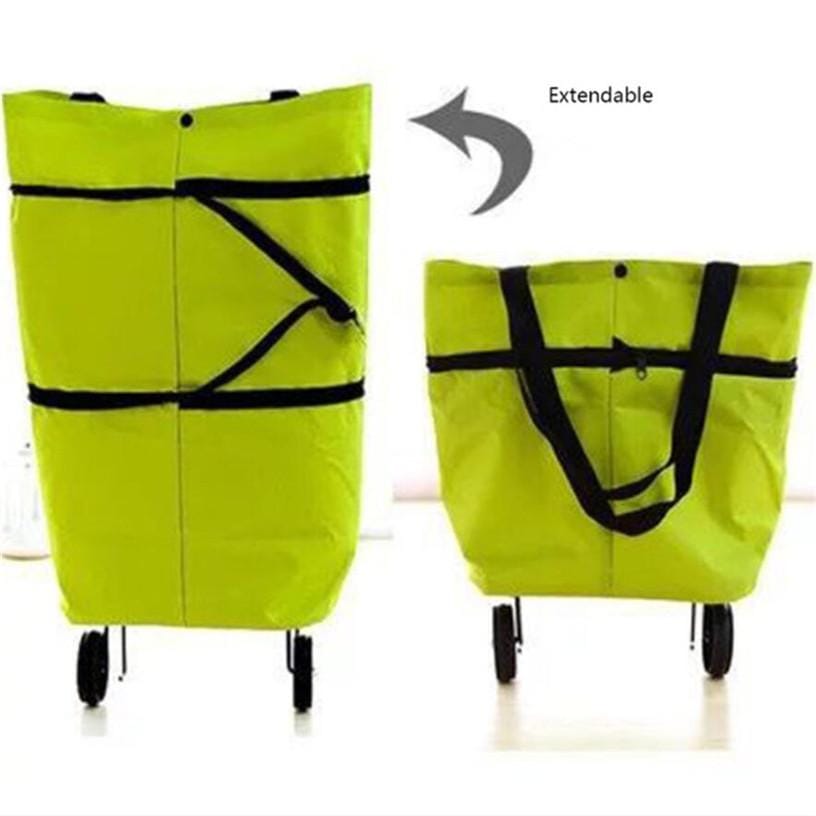 Shopping Trolley Wheel Folding Travel Luggage Bag - image 2