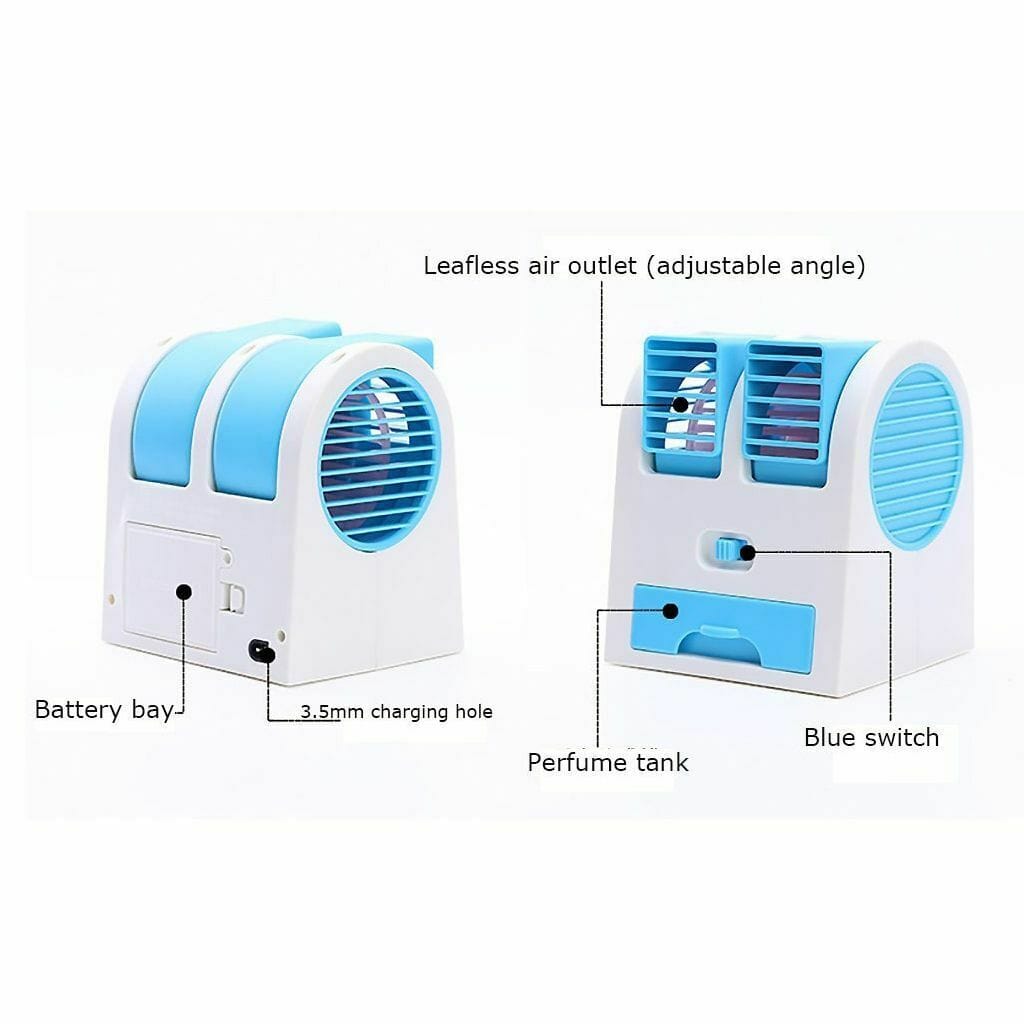 Mini Cooling Fan Usb Battery Operated Portable Air Conditioner Cooler - image 2
