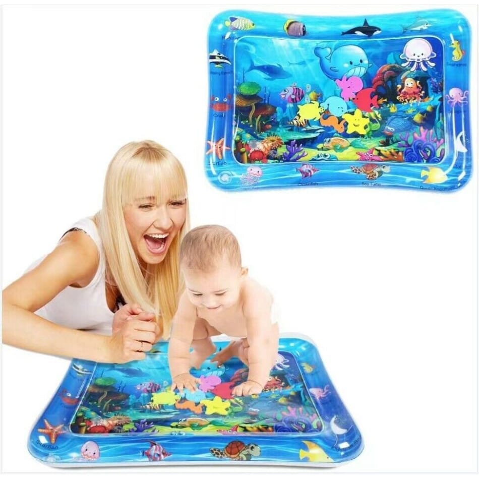Baby Water Play Mat for Infants and Toddlers Baby Toys for 3 to 24 Months, Strengthen Your Baby's Muscles, Portable - image 1