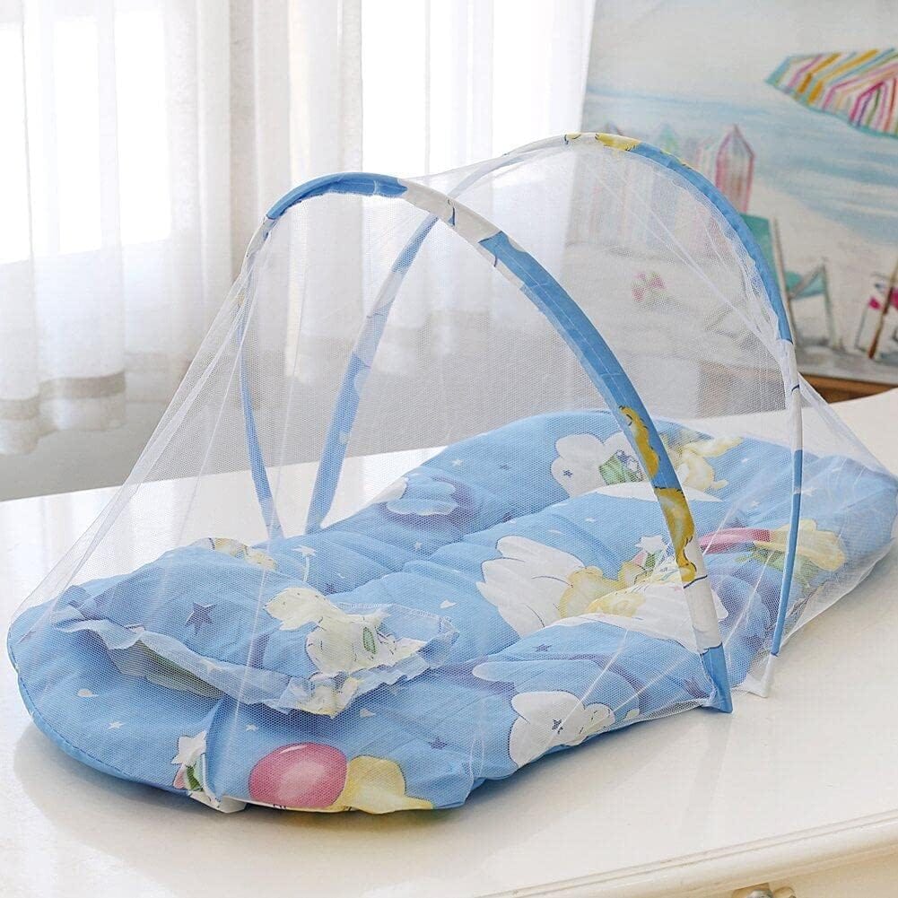 Portable Foldable Baby Infant Bed Dot Zipper Mosquito Net Collapsible Tent Crib - image 1