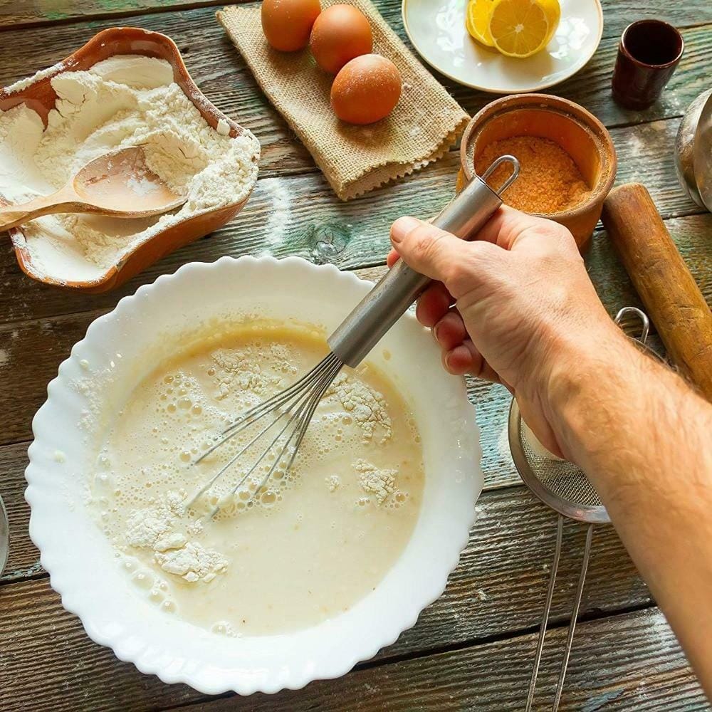Stainless Steel Whisk Egg Beater Wisk Manual Balloon Set Wire Whisk Milk Blender - image 2
