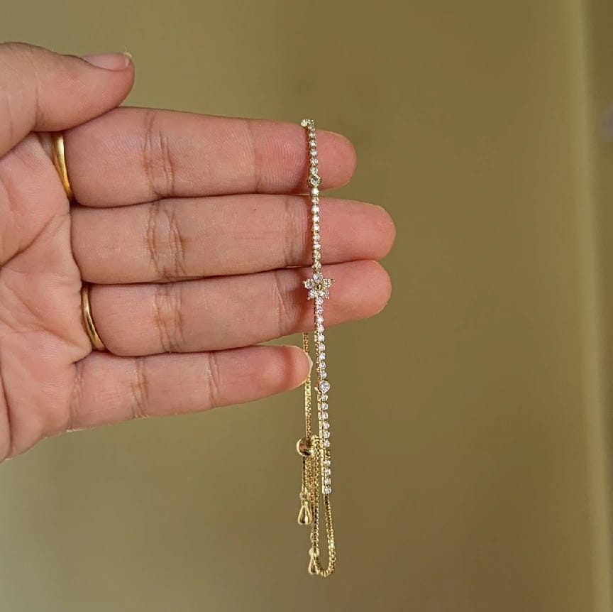 Blushing Beauty Flower Bracelet - image 1