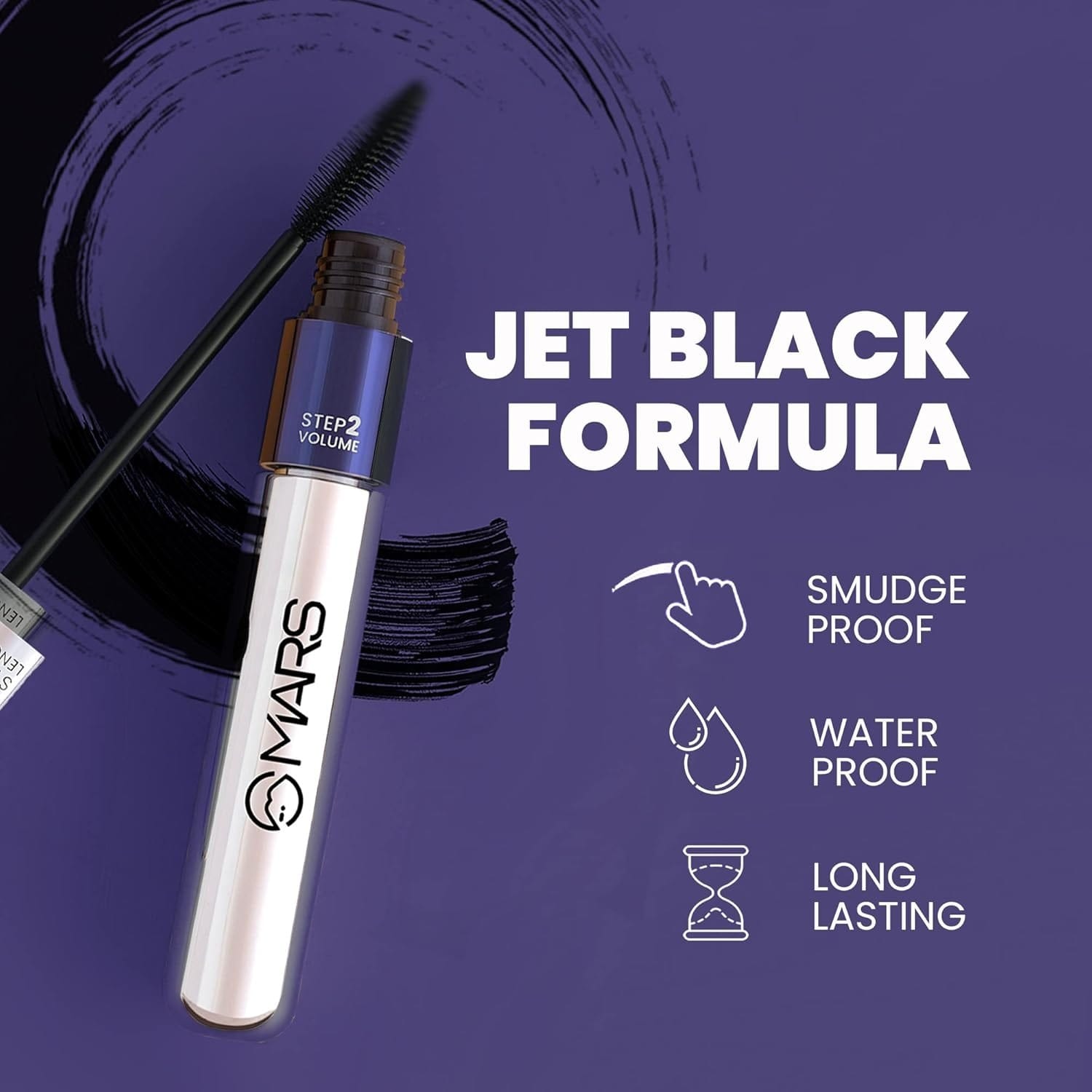 MARS Double Trouble Volumizing And Lengthening Mascara | 2-In-1 Mascara For Women | Long Lasting (15 Ml) (Black) - image 3
