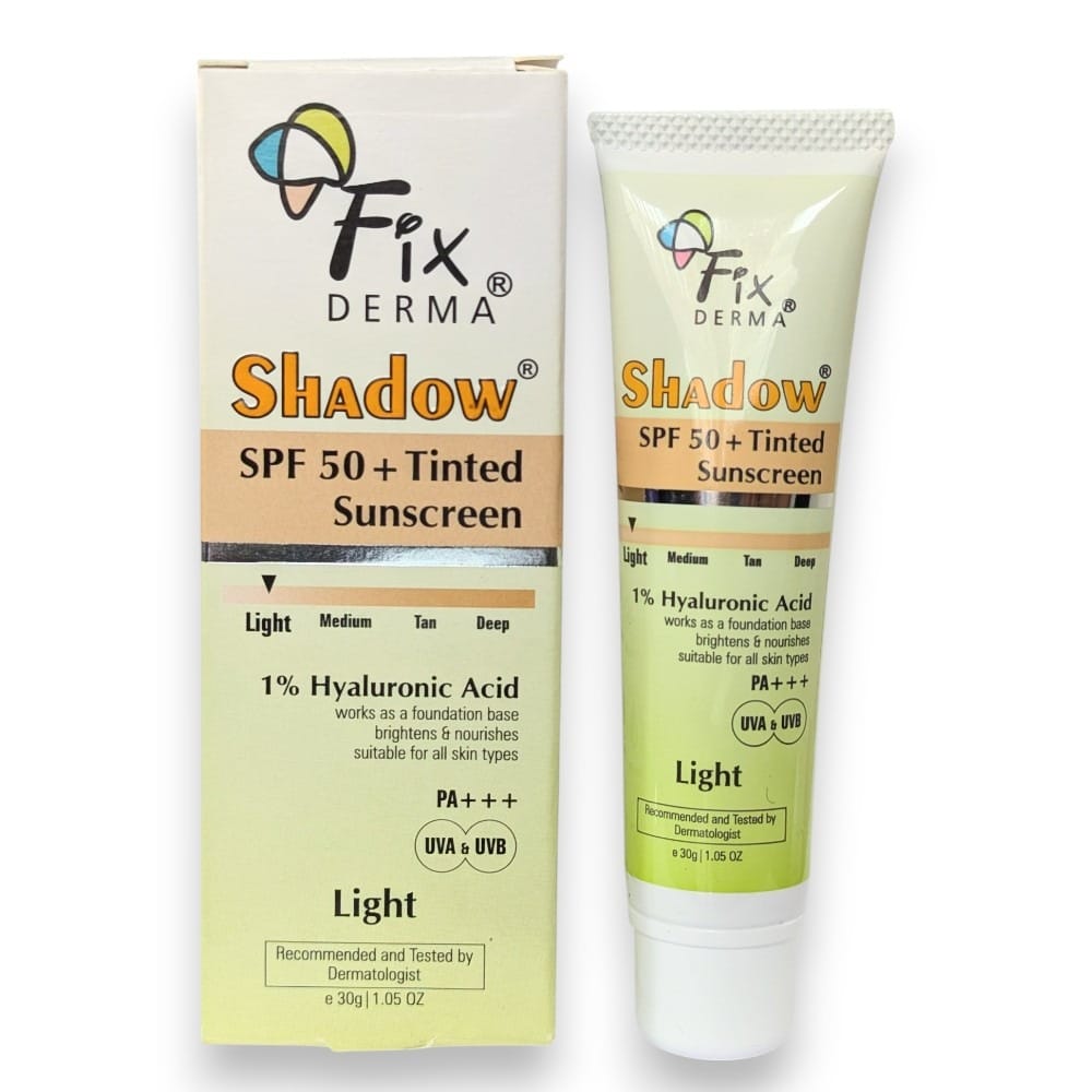 Shadow Tinted Sunscreen SPF 50 PA+++ with 1% Hyaluronic Acid & Vitamin E | Brightens & Nourishes the Skin | UVA & UVB Protection | Lightweight | No White Cast | For All Skin Types - image 1