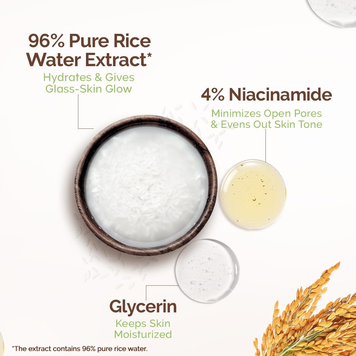 Mama. Earth Rice Water Dewy Face Toner with Rice Water & 4% Niacinamide for Glass Skin 150ml - image 2