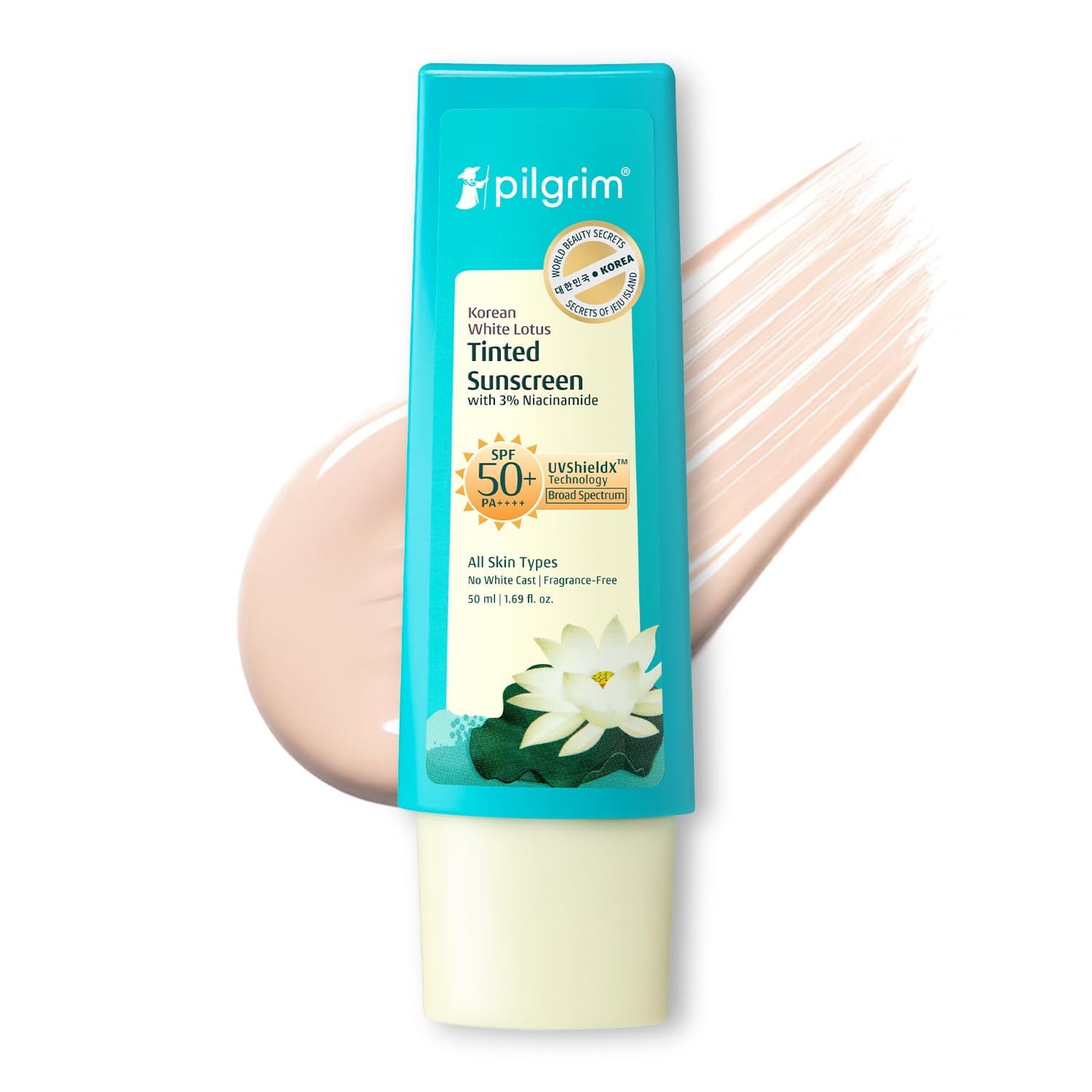 Pilgrim Korean White Lotus Tinted Sunscreen SPF 50+ PA++++ 50 ml - image 1