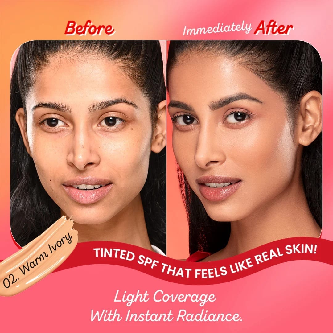 Dot & Key Strawberry Dew Radiant Tinted Sunscreen SPF 50+ PA++++ - 02. Worm Ivory – Broad Spectrum UV Protection | 50ml - image 6