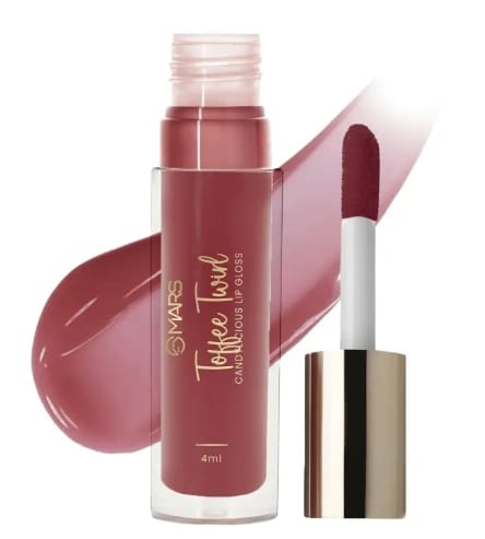 MARS Candylicious Sheer Lip Gloss for Women | Hydrating & High Shine | Lightweight | Non-Sticky | Enriched with Vitamin-E, Hyaluronic Acid & Avocado Ester (4.0ml) (10-FUJI GUM) - image 1
