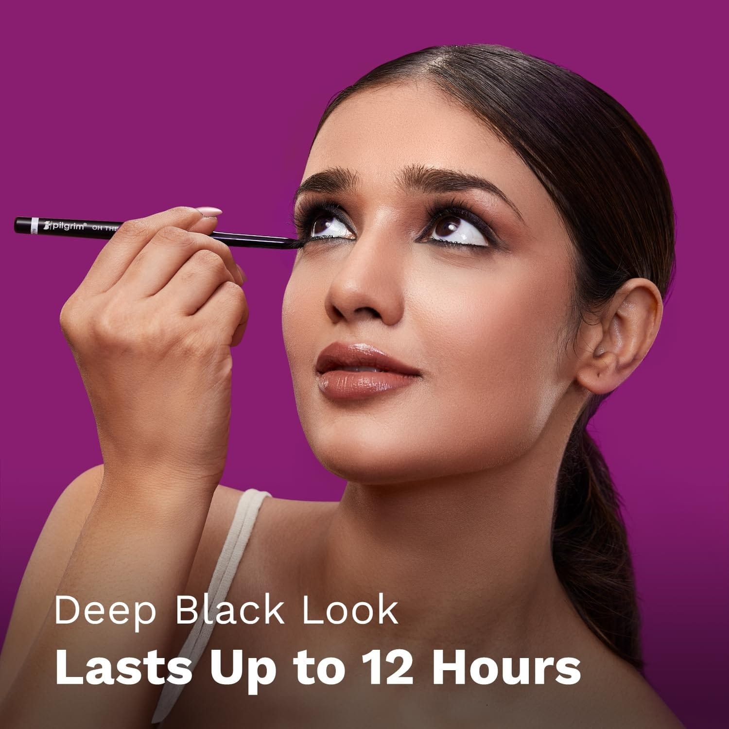Pilgrim Black Mischief Kajal Smudge & Waterproof Single Stroke Matte Finish Pencil Lasts Up To 12Hrs - image 2