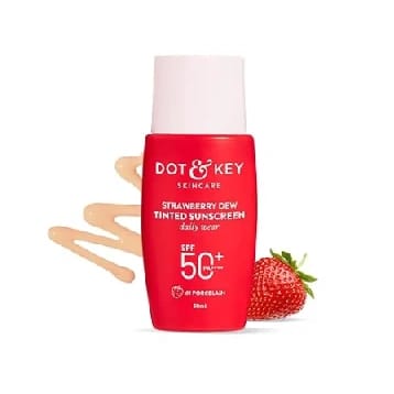 Dot & Key Strawberry Dew Radiant Tinted Sunscreen SPF 50+ PA++++ – 01. Porcelain - Broad Spectrum UV Protection | 50ml - image 1