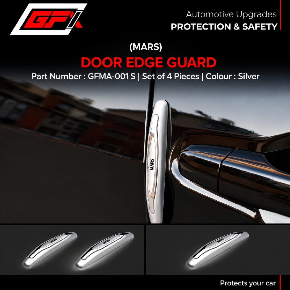 GFX Car Door Guard Edge Protector (4 Pcs Mars - Silver) - image 2