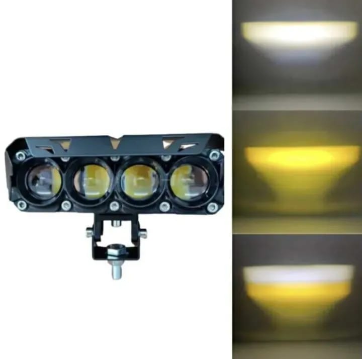 4 Projector Lens Led Auxiliary Fog Light With 3 Color Mode (White / Yellow / Flasher) - image 2