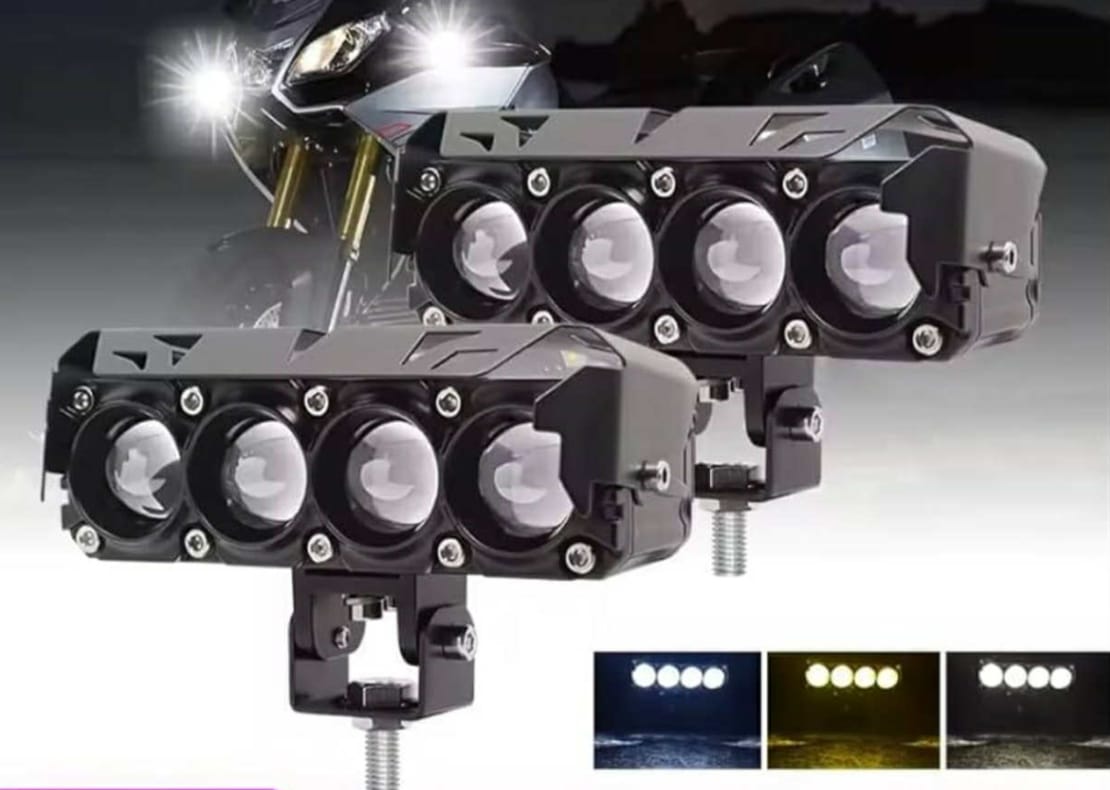 4 Projector Lens Led Auxiliary Fog Light With 3 Color Mode (White / Yellow / Flasher) - image 4