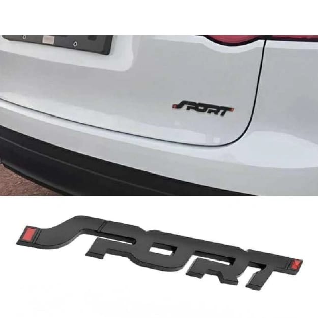 Sport Word Letter Logo Emblem Badge Decal Sticker (Black) - image 3