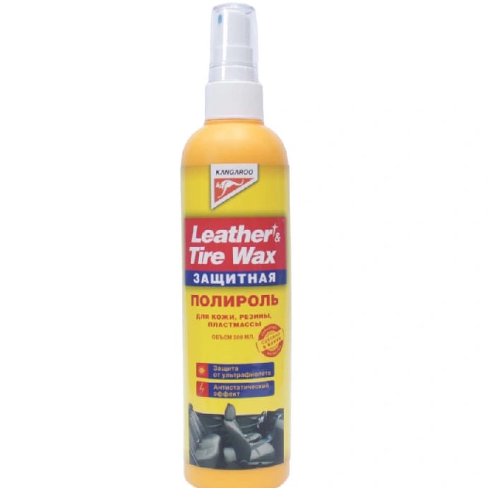 Kangaroo Leather & Tire Wax , For Car Dashboard , Seat Cover & Tire (300ml)