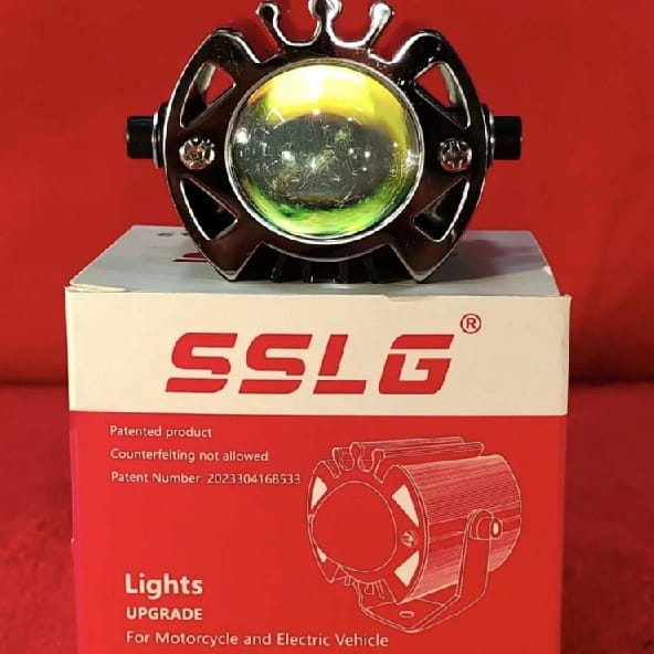 Original Big Lens Metal Fog Light With 3 Color Mode (White / Yellow / Double) With Parking Light - image 2