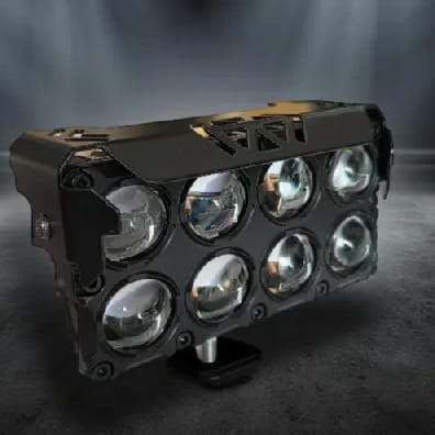 8 Projector Lens Led Auxiliary Fog Light With 3 Color Mode (White / Yellow / Flasher) - image 2
