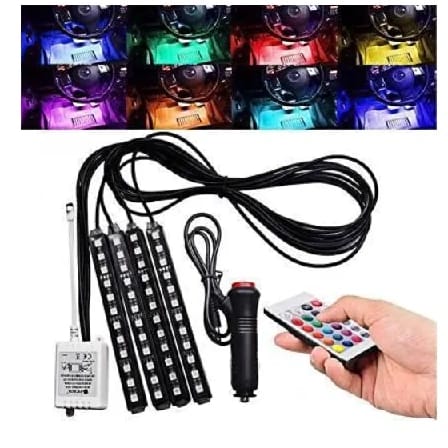 Car Atmosphere Light With Remote Car Interior Ambient Lights Mood Lights RGB - image 2
