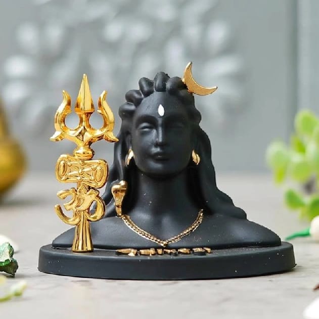 Adiyogi Shiva Statue With Trishul For Car Dashboard And Home Decor - image 1