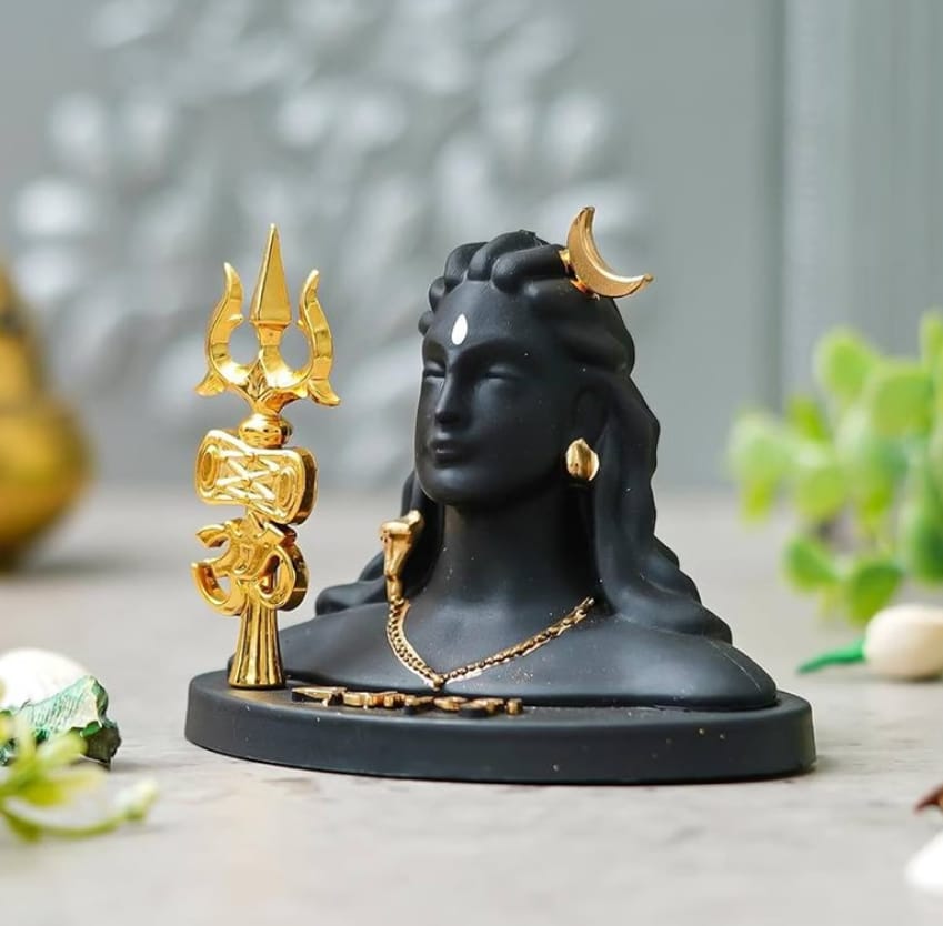 Adiyogi Shiva Statue With Trishul For Car Dashboard And Home Decor - image 3