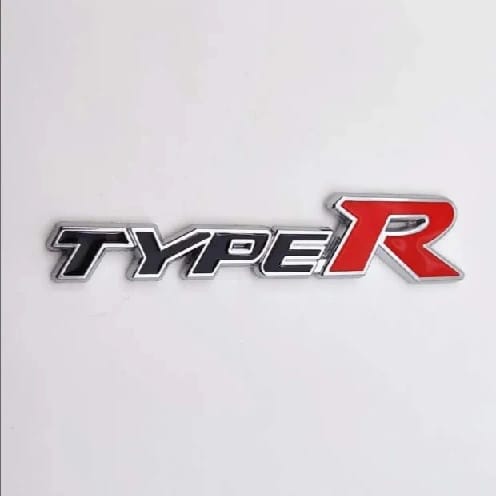 Type R Logo Car Emblem Premium 3D Racing Sport Badge Sticker - image 1