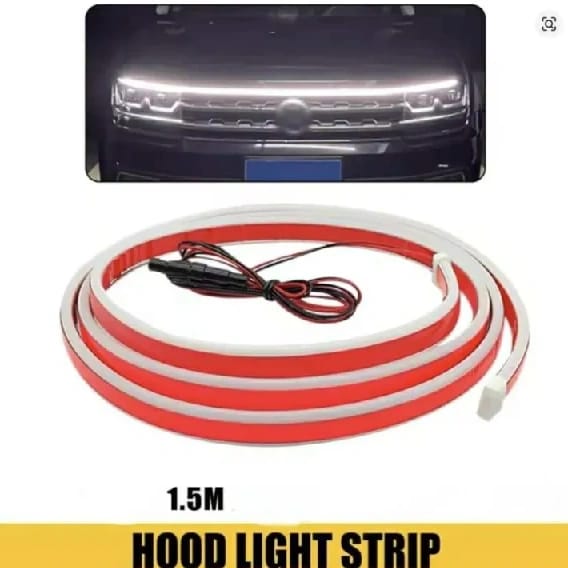 Car LED Hood Light Strip 1.5M 12V Front Bonnet Daytime Running Lights For Cars Trucks SUVs - image 2