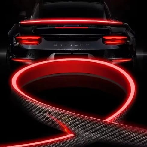 Universal LED Spoiler Light For Car Carbon Fiber With Car Stop Signal , Side Light Signal , DRL 12v - 120cm - image 5