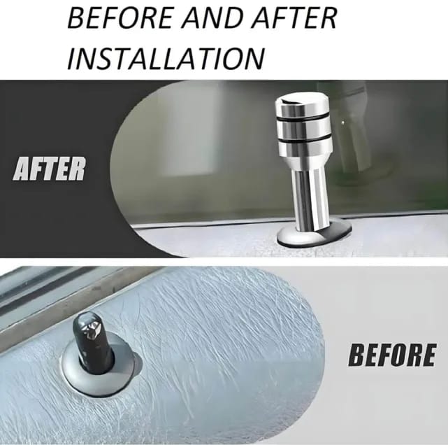 Car Door Lock Pin Knob Cover 4pcs (Silver Color) - image 2