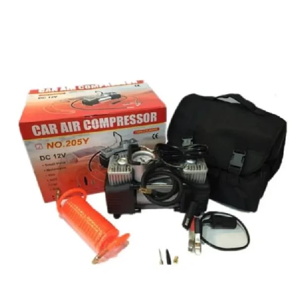 Car Air Compressor - Double Cylinder Heavy Duty With Bag - image 1