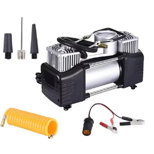 Car Air Compressor - Double Cylinder Heavy Duty With Bag - image 3