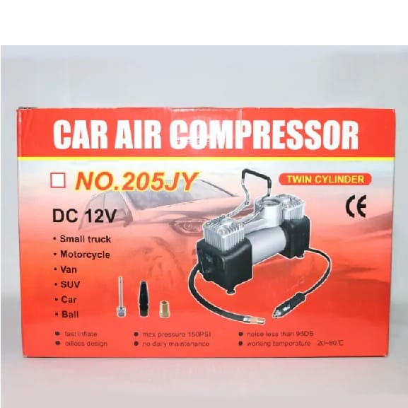 Car Air Compressor - Double Cylinder Heavy Duty With Bag - image 2