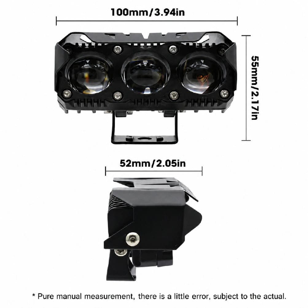 3 Projector Lens Led Auxiliary Fog Light With 3 Color Mode (White / Yellow / Flasher) - image 5