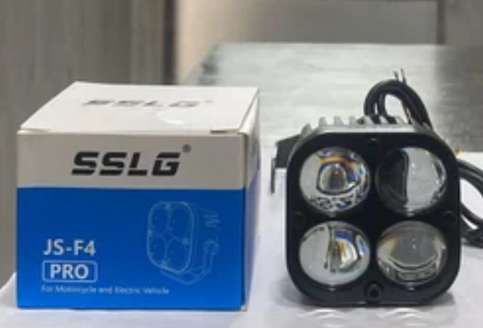 Universal Mini Quad Lens Projector Dual Color Yellow/White Fog Light For Car/Bike/Jeep 1 Pc - image 2