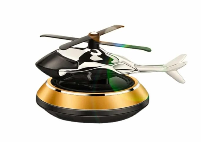 Helicopter Solar Car Air Freshener For Car Dashboard With Pleasant Fragrance - image 1