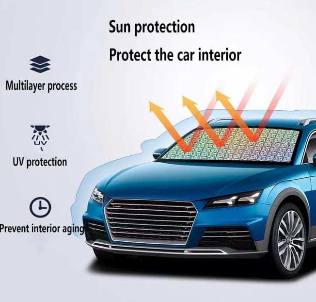 Car Window Sun Shade, Retractable Car Roller Shades, Sun Shades For Car Windows With Suction Cups (50x125cm) - image 4