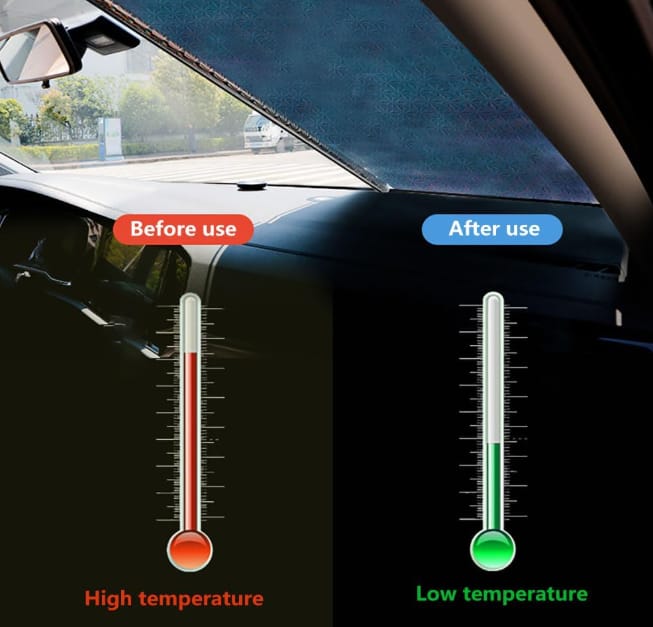 Car Window Sun Shade, Retractable Car Roller Shades, Sun Shades For Car Windows With Suction Cups (50x125cm) - image 5