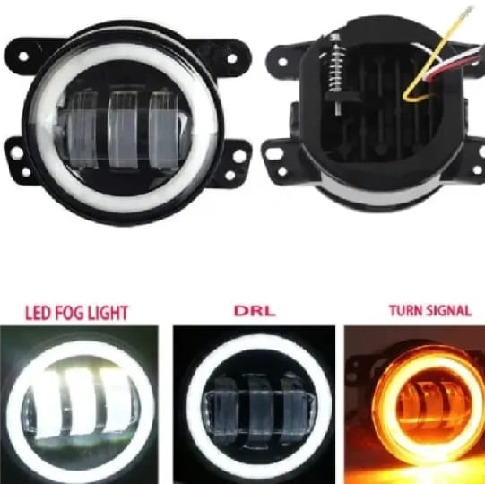 Universal 3 In 1 Car Fog Light With DRL And Side Light Fog Light - image 1