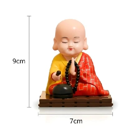 Solar Buddha Moving Head & Hand For Car Dashboard | Home Decor | Office Desk & Gifting - image 5